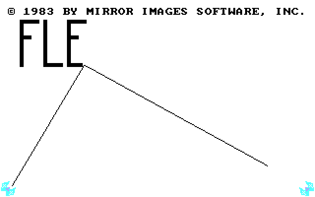 Fleet Sweep IBM PC/Compatibles Screenshot: Lasers draw the title screen.
