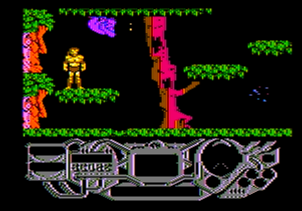 Rad Warrior Apple II Screenshot: Game start.
