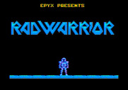 Rad Warrior for Apple II - Title screen.