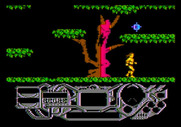 Rad Warrior for Apple II - Hmm, an item on the upper platform...