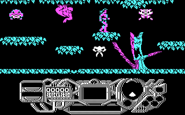 Rad Warrior IBM PC/Compatibles Screenshot: Each screen features different opponents.