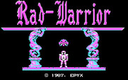 Rad Warrior for IBM PC/Compatibles - Title screen.