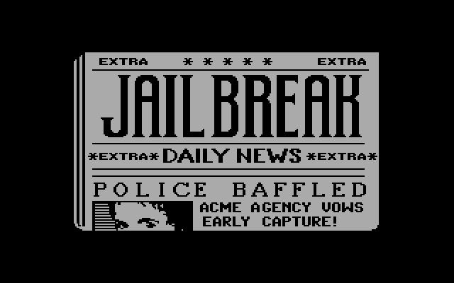 Where in the U.S.A. is Carmen Sandiego? IBM PC/Compatibles Screenshot: Carmen Sandiego breaks out of jail!