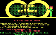 Wheel of Fortune for IBM PC/Compatibles - Title screen.