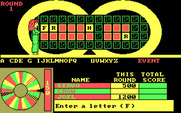 Wheel of Fortune for IBM PC/Compatibles - The game; enter a letter!