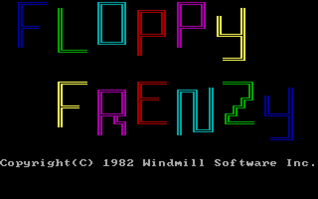 Floppy Frenzy IBM PC/Compatibles Screenshot: Title screen.