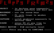 Floppy Frenzy for IBM PC/Compatibles - Game instructions.