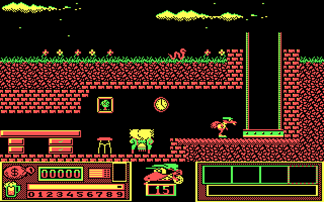 Goody IBM PC/Compatibles Screenshot: I can use this platform to get out of here...