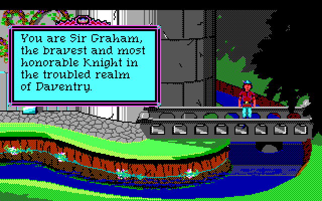 Roberta Williams' King's Quest I: Quest for the Crown IBM PC/Compatibles Screenshot: Game introduction.