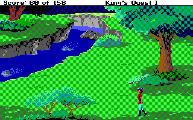 Roberta Williams' King's Quest I: Quest for the Crown IBM PC/Compatibles Screenshot: Looks like I can't go any further this way...