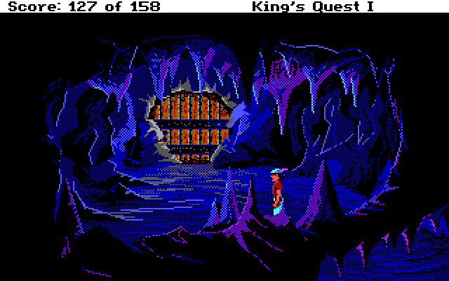 Roberta Williams' King's Quest I: Quest for the Crown IBM PC/Compatibles Screenshot: Time to leave this tunnel...