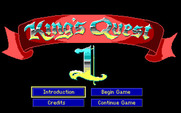 Roberta Williams' King's Quest I: Quest for the Crown for IBM PC/Compatibles - Main menu.
