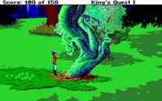 Roberta Williams' King's Quest I: Quest for the Crown for IBM PC/Compatibles - I planted some magic beans, and a beanstalk grows!