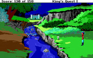 Roberta Williams' King's Quest I: Quest for the Crown for IBM PC/Compatibles - The castle in the distance...