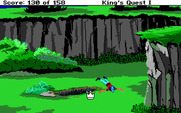 Roberta Williams' King's Quest I: Quest for the Crown for IBM PC/Compatibles - Oof, a crash landing...
