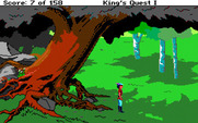 Roberta Williams' King's Quest I: Quest for the Crown for IBM PC/Compatibles - A rather large tree...maybe I can climb it?