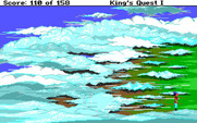Roberta Williams' King's Quest I: Quest for the Crown for IBM PC/Compatibles - Wandering onto a cloudy land up in the sky...
