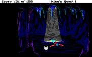 Roberta Williams' King's Quest I: Quest for the Crown for IBM PC/Compatibles - Another crash landing after falling into a hole.
