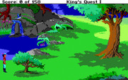 Roberta Williams' King's Quest I: Quest for the Crown for IBM PC/Compatibles - There are a lot of locations to explore, and many aren't useful like this screen.