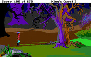 Roberta Williams' King's Quest I: Quest for the Crown for IBM PC/Compatibles - A scary looking part of the forest.