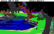 Roberta Williams' King's Quest I: Quest for the Crown for IBM PC/Compatibles - Beside a lake...