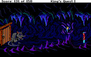 Roberta Williams' King's Quest I: Quest for the Crown for IBM PC/Compatibles - A giant rat! Be careful!