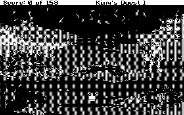 Roberta Williams' King's Quest I: Quest for the Crown IBM PC/Compatibles Screenshot: Lookout, it's an ogre!