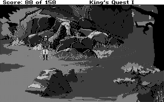 Roberta Williams' King's Quest I: Quest for the Crown IBM PC/Compatibles Screenshot: Leaving the dragon's den...