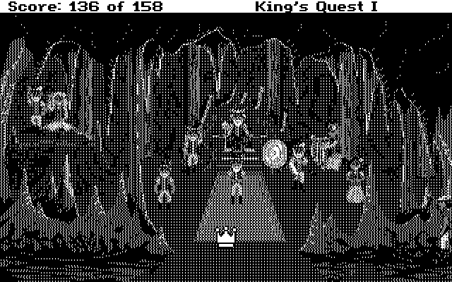 Roberta Williams' King's Quest I: Quest for the Crown IBM PC/Compatibles Screenshot: It's the Leprechaun king.