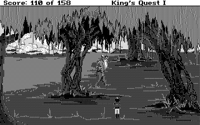 Roberta Williams' King's Quest I: Quest for the Crown IBM PC/Compatibles Screenshot: Watch out for this giant!