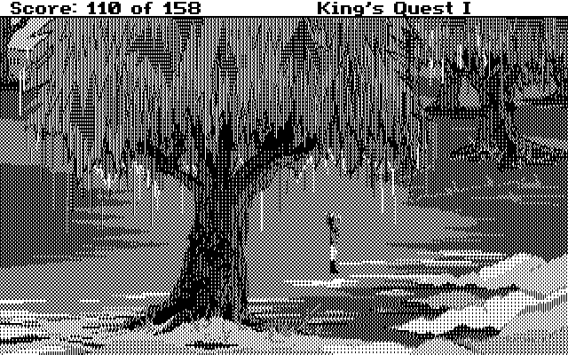 Roberta Williams' King's Quest I: Quest for the Crown IBM PC/Compatibles Screenshot: Not much here...or is there?