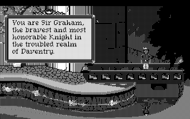 Roberta Williams' King's Quest I: Quest for the Crown IBM PC/Compatibles Screenshot: Game introduction.