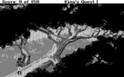 Roberta Williams' King's Quest I: Quest for the Crown for IBM PC/Compatibles - Walking along the branch in the large tree.