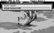Roberta Williams' King's Quest I: Quest for the Crown for IBM PC/Compatibles - A beanstalk! Time to climb...