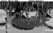 Roberta Williams' King's Quest I: Quest for the Crown for IBM PC/Compatibles - A spooky part of the forest!