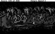 Roberta Williams' King's Quest I: Quest for the Crown for IBM PC/Compatibles - A giant rat! Be careful...