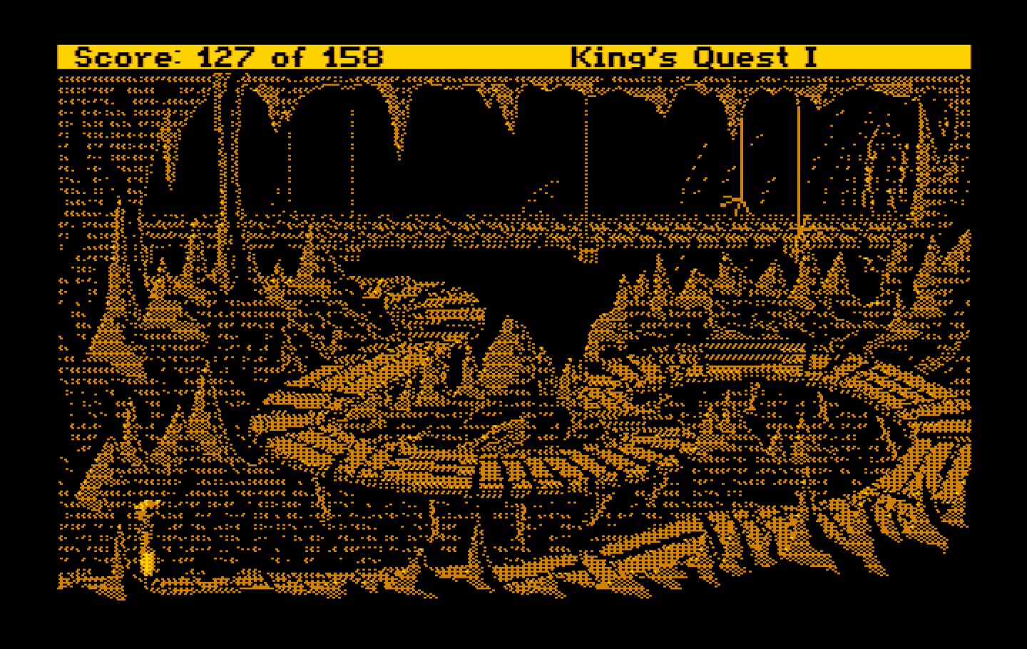 Roberta Williams' King's Quest I: Quest for the Crown IBM PC/Compatibles Screenshot: Nearing the end of the path...