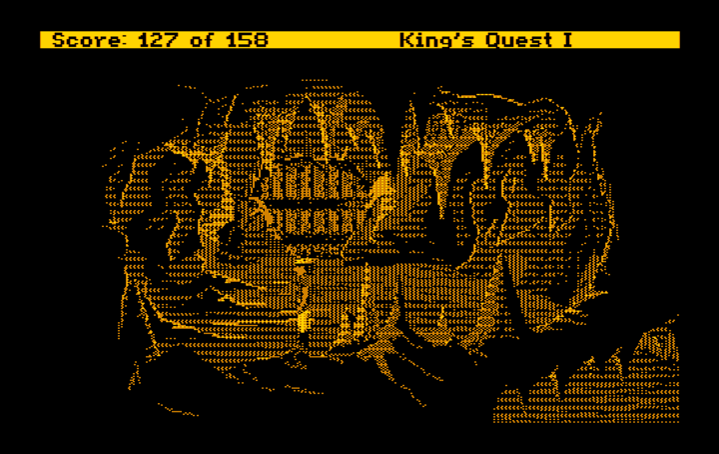 Roberta Williams' King's Quest I: Quest for the Crown IBM PC/Compatibles Screenshot: Looks like I found the way out!
