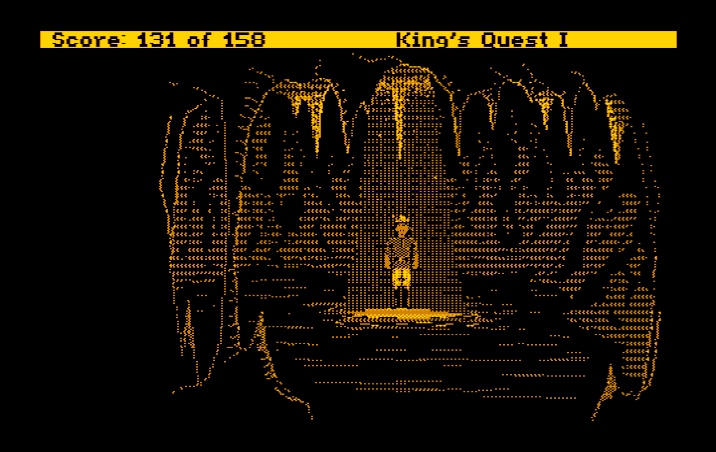 Roberta Williams' King's Quest I: Quest for the Crown IBM PC/Compatibles Screenshot: Fallen into yet another cave.