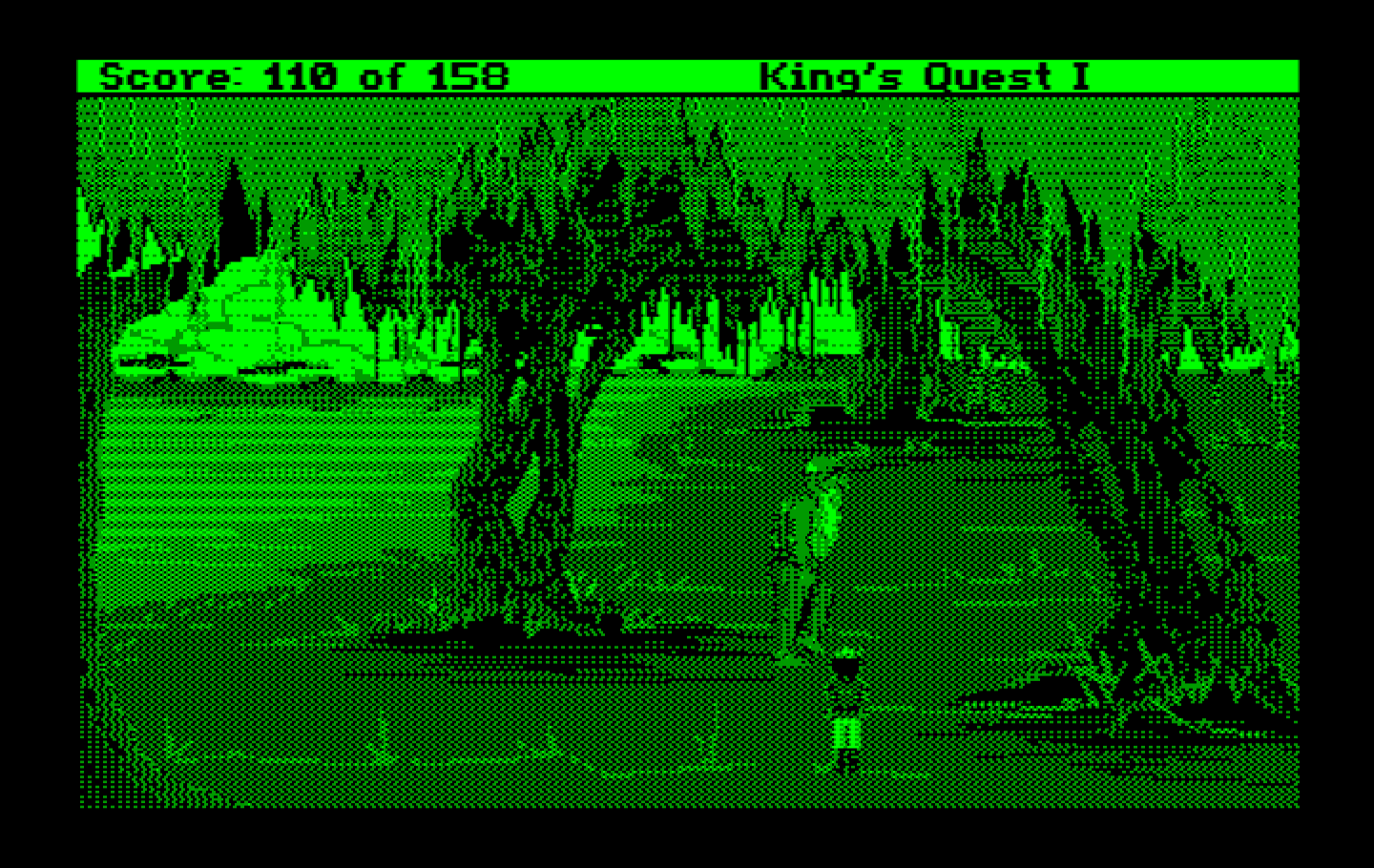 Roberta Williams' King's Quest I: Quest for the Crown IBM PC/Compatibles Screenshot: Don't let this giant catch you!