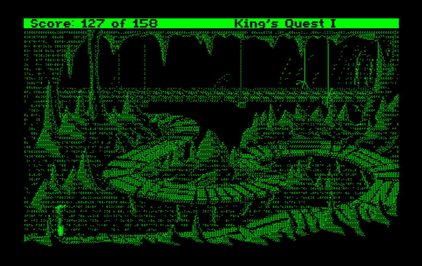 Roberta Williams' King's Quest I: Quest for the Crown IBM PC/Compatibles Screenshot: Nearing the end of the path...