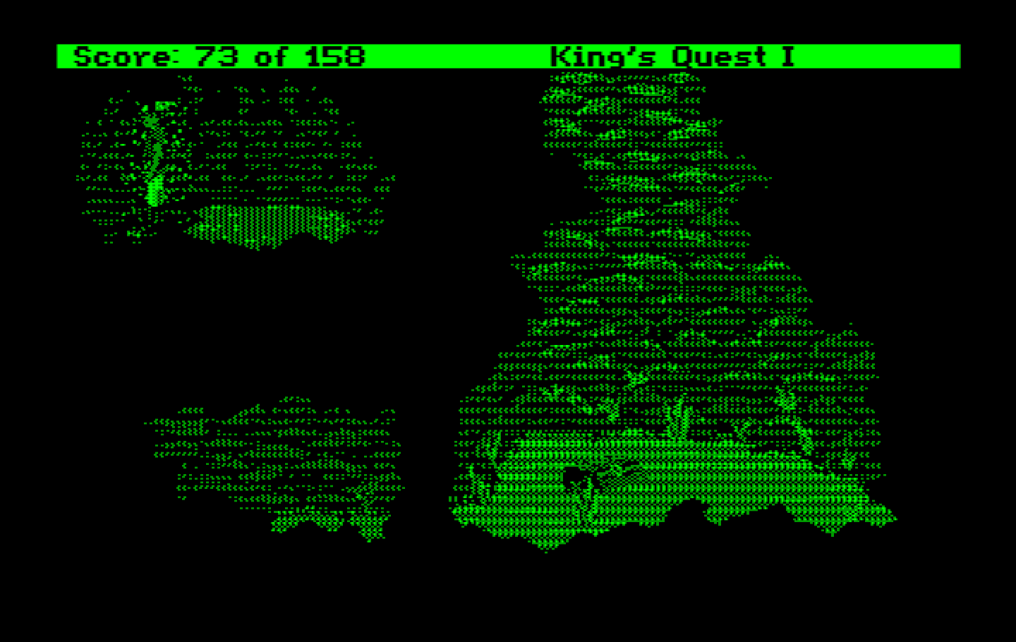 Roberta Williams' King's Quest I: Quest for the Crown IBM PC/Compatibles Screenshot: At the bottom of a well...