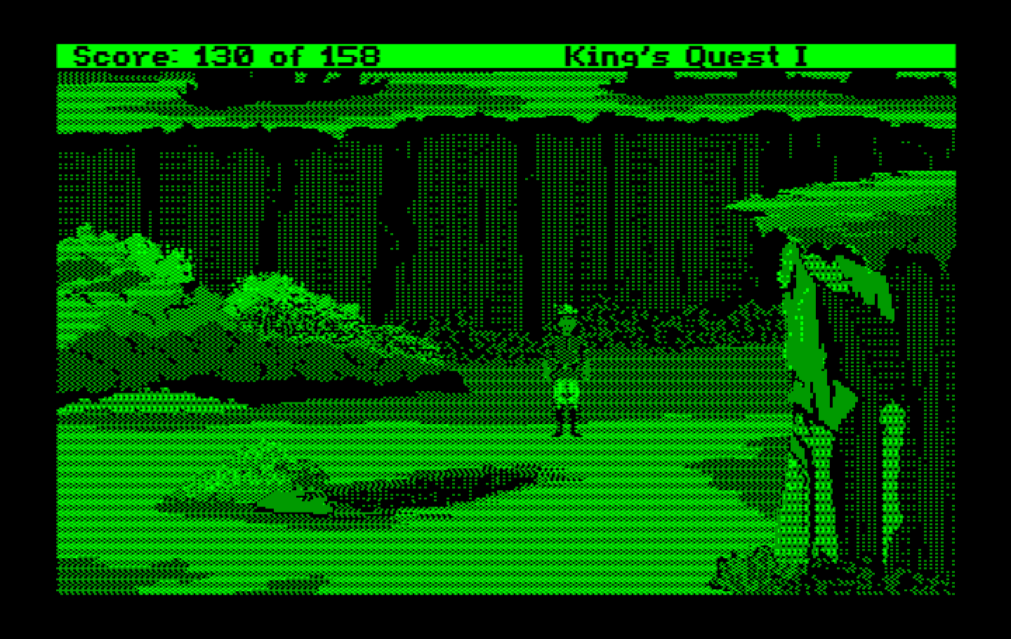 Roberta Williams' King's Quest I: Quest for the Crown IBM PC/Compatibles Screenshot: The condor drops me off here.
