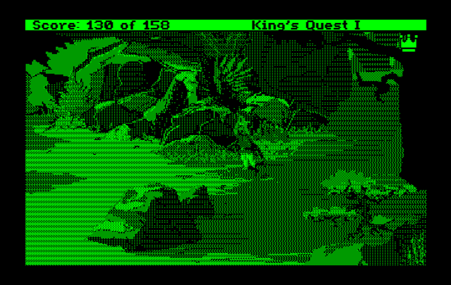 Roberta Williams' King's Quest I: Quest for the Crown IBM PC/Compatibles Screenshot: Catching a giant condor!