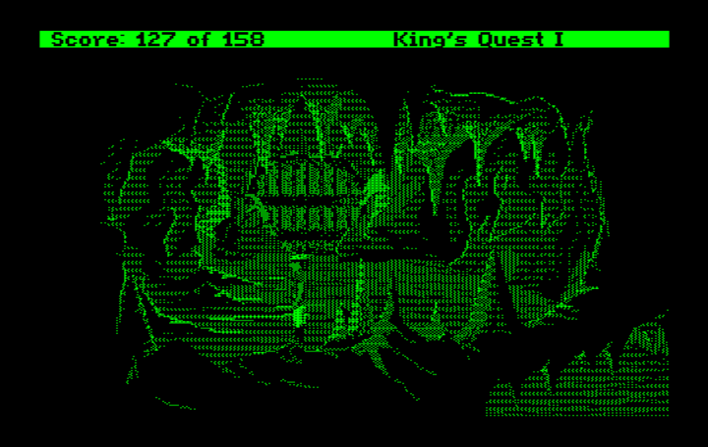 Roberta Williams' King's Quest I: Quest for the Crown IBM PC/Compatibles Screenshot: Looks like I found the way out!