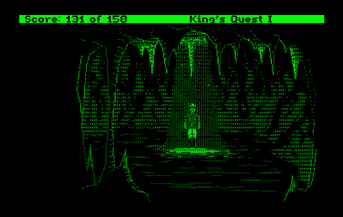 Roberta Williams' King's Quest I: Quest for the Crown IBM PC/Compatibles Screenshot: Fallen into yet another cave.