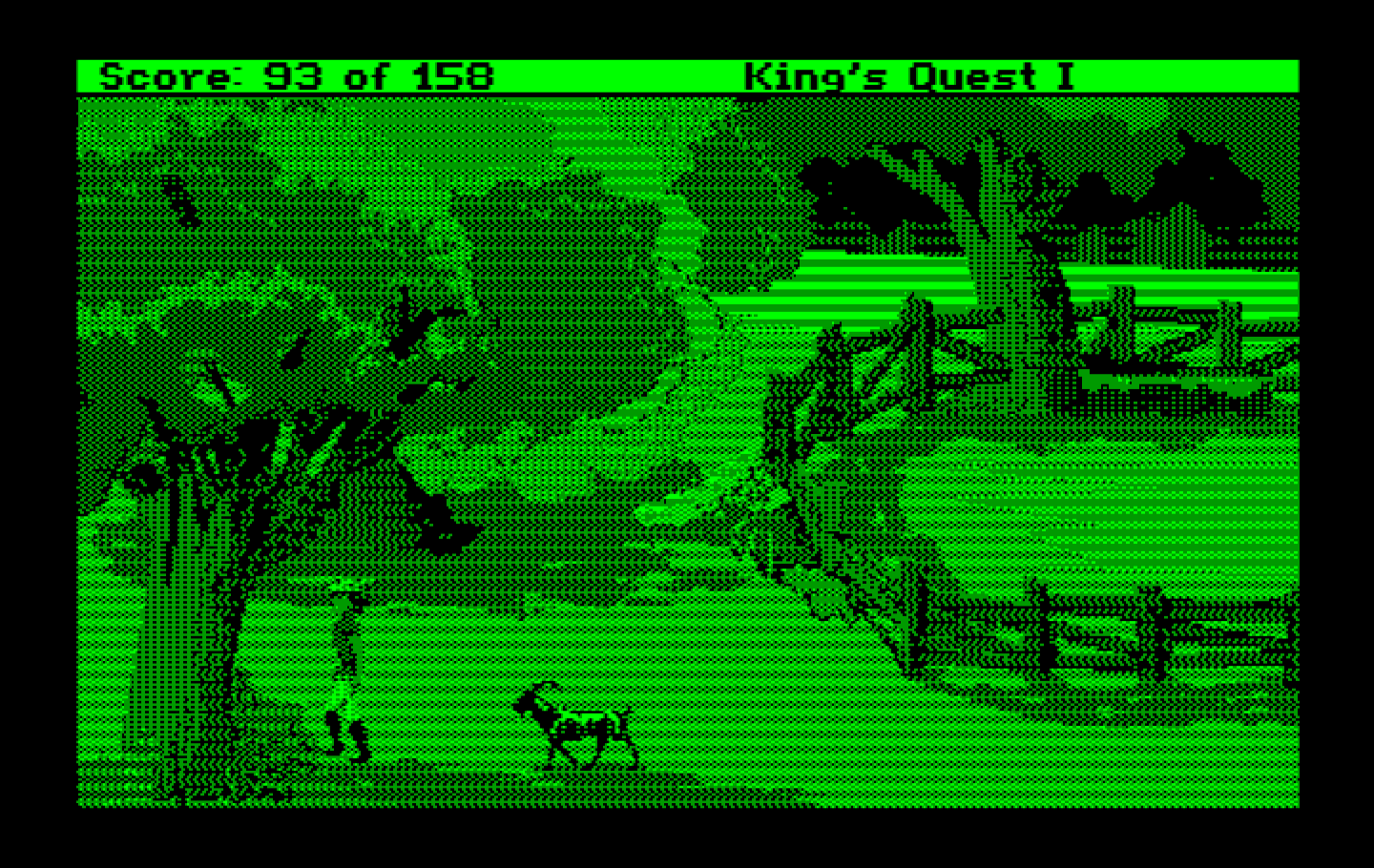 Roberta Williams' King's Quest I: Quest for the Crown IBM PC/Compatibles Screenshot: This goat is following me now.