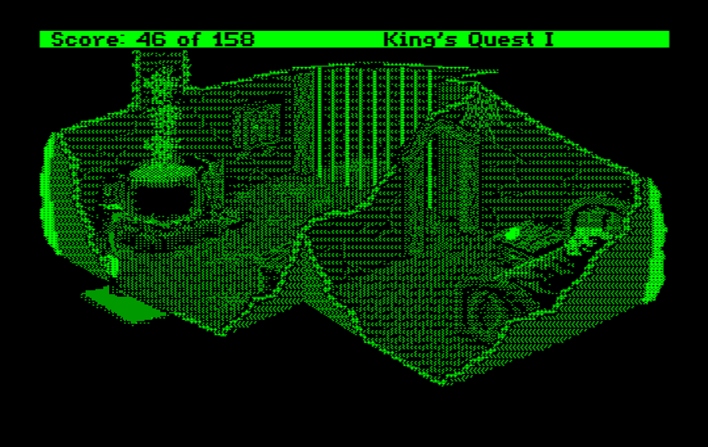 Roberta Williams' King's Quest I: Quest for the Crown IBM PC/Compatibles Screenshot: No one is home; this is my chance to explore!