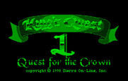 Roberta Williams' King's Quest I: Quest for the Crown for IBM PC/Compatibles - Title screen.