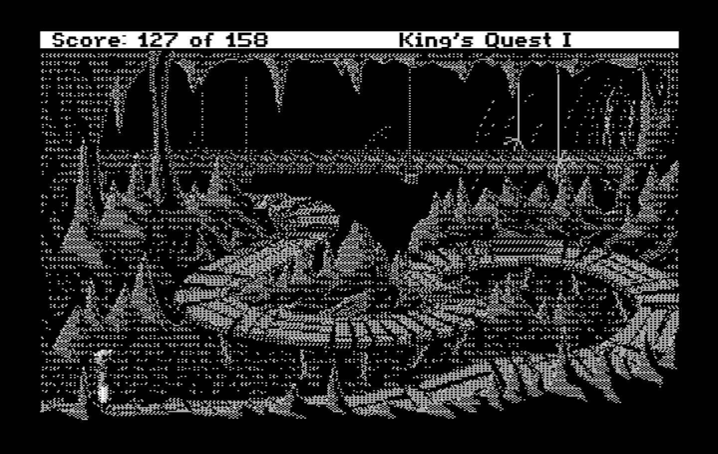 Roberta Williams' King's Quest I: Quest for the Crown IBM PC/Compatibles Screenshot: Nearing the end of the path...